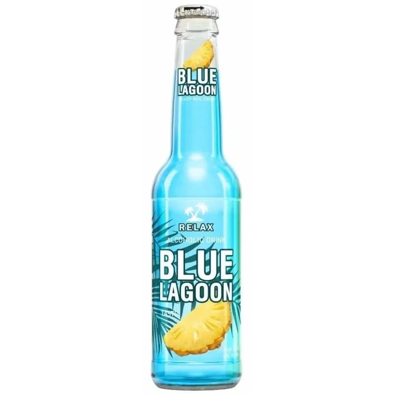 Пивной напиток Relax Blue Lagoon нефильтрованный осветленный пастеризованный 5.5% 330мл