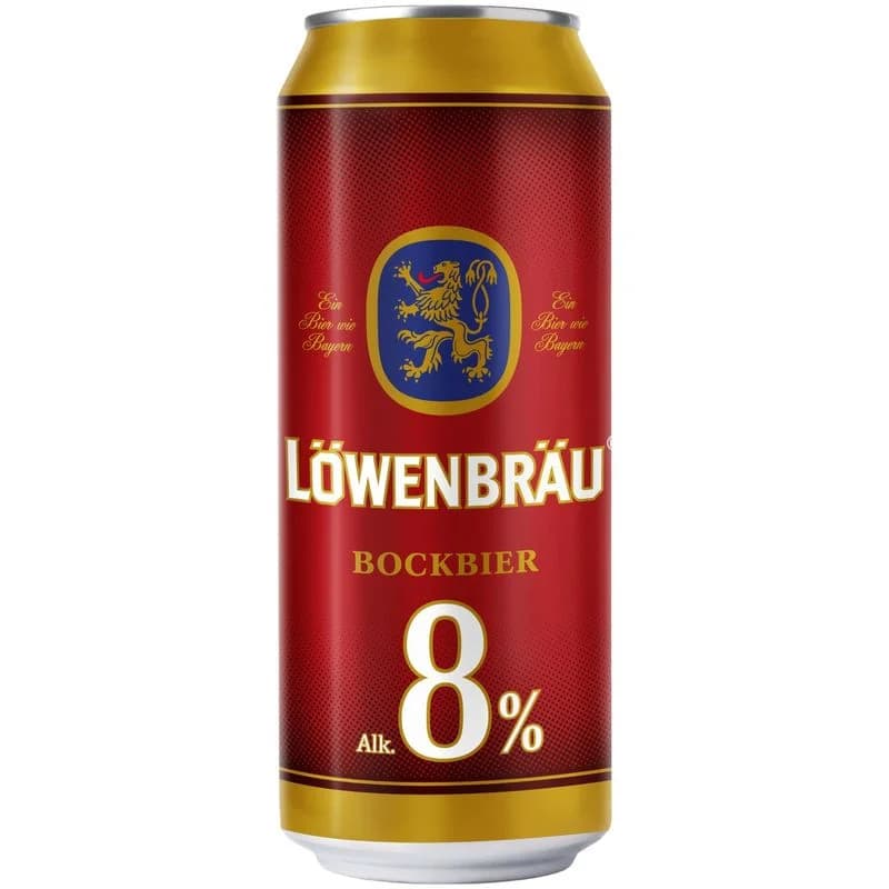 Löwenbräu Bockbier крепкое светлое пастеризованное 8%, 450мл