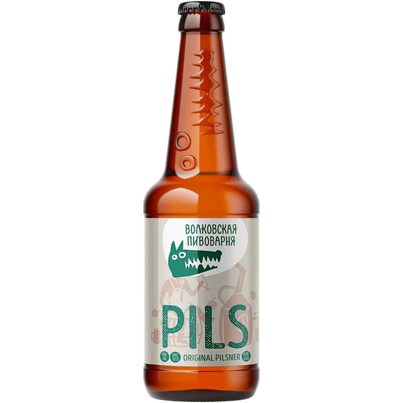 Волковская Пивоварня Pils светлое фильтрованное пастеризованное 5.2%, 450мл