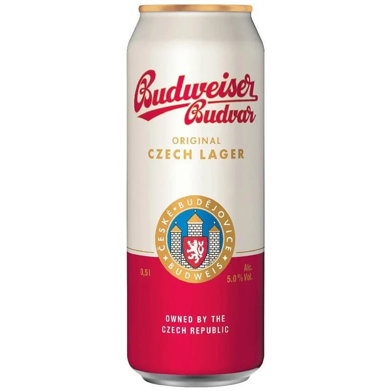 Budweiser Budvar светлое 5%, 500мл
