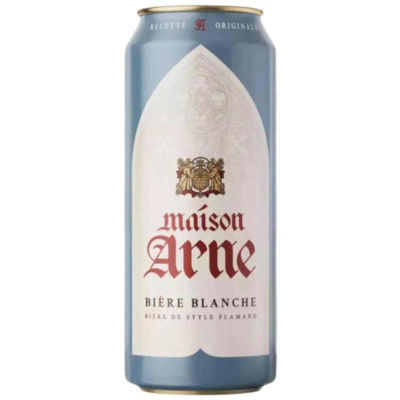 Пивной напиток Maison Arne Biere Blanche нефильтрованный осветленный пастеризованный 4.9%, 430мл