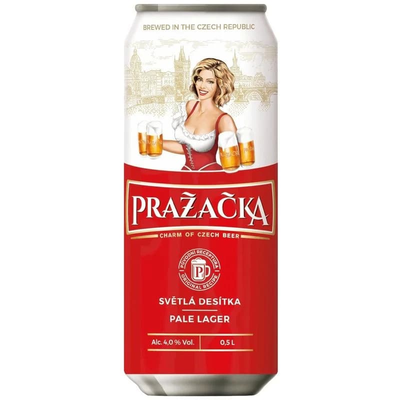 Prazacka Классическое фильтрованное пастеризованное светлое 4%, 500мл